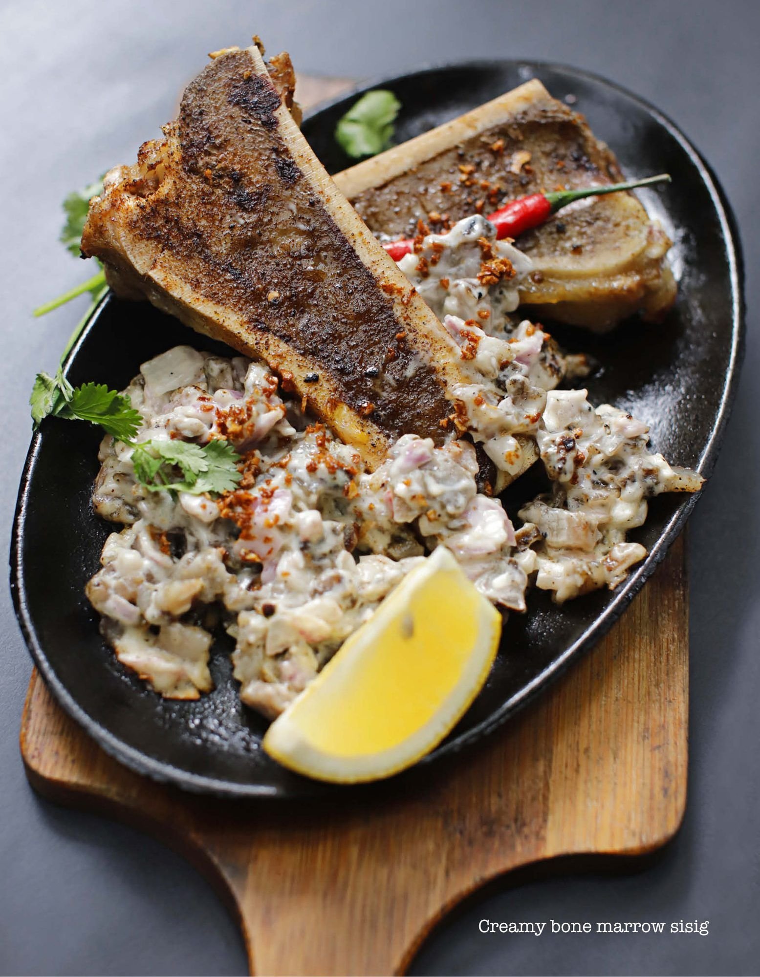 Creamy Bone Marrow Sisig